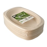 thumbnail of PAPSTAR 500 Teller, Zuckerrohr "pure" oval 23 cm x 16 cm x 2 cm natur
