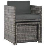 thumbnail of vidaXL 7-tlg. Garten-Essgruppe mit Kissen Poly Rattan Grau