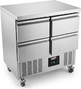 thumbnail of Romux® Saladette und Pizzatisch 4 Schubladen 90x70 cm 220 Liter Statisch | Kühltisch von Pizzen und Salaten