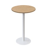 thumbnail of Restootab - Mange-debout Rome pied blanc Ø60cm décor chêne alba