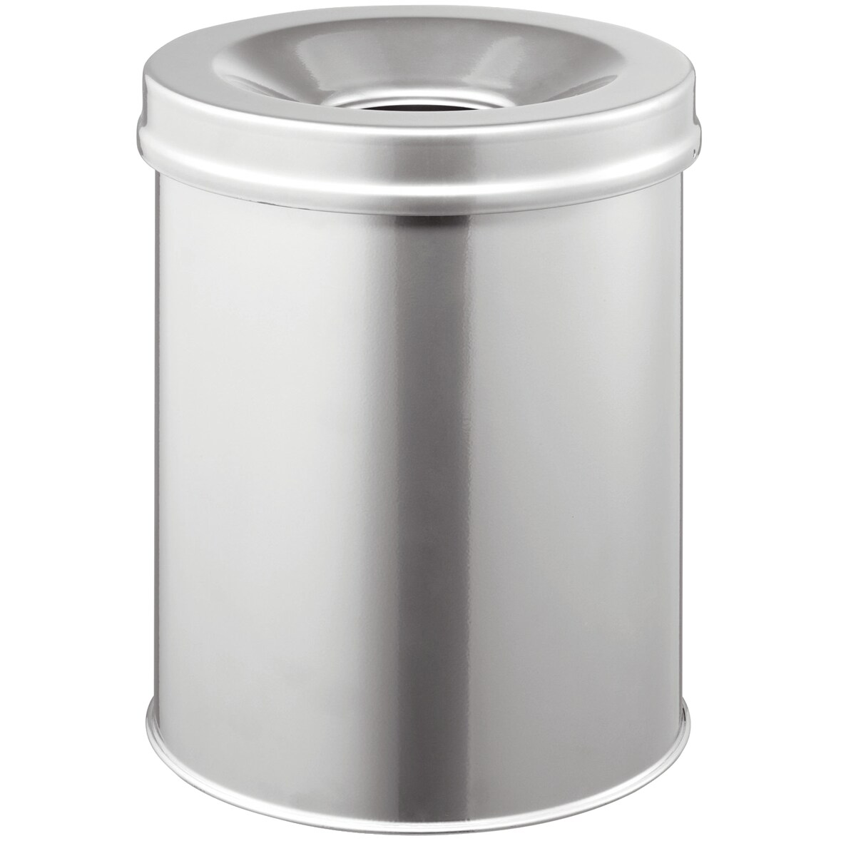 Durable 3305 23 Papierkorb Safe rund 15 Liter, metallic silber