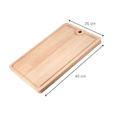 thumbnail of Planche à découper en bois avec récupérateur de jus 40 x 26 cm Fackelmann Wood Edition