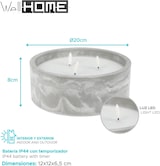 thumbnail of WellHome - 6er-Pack runde marmorgraue LED-Kerzen 20x20x8cm