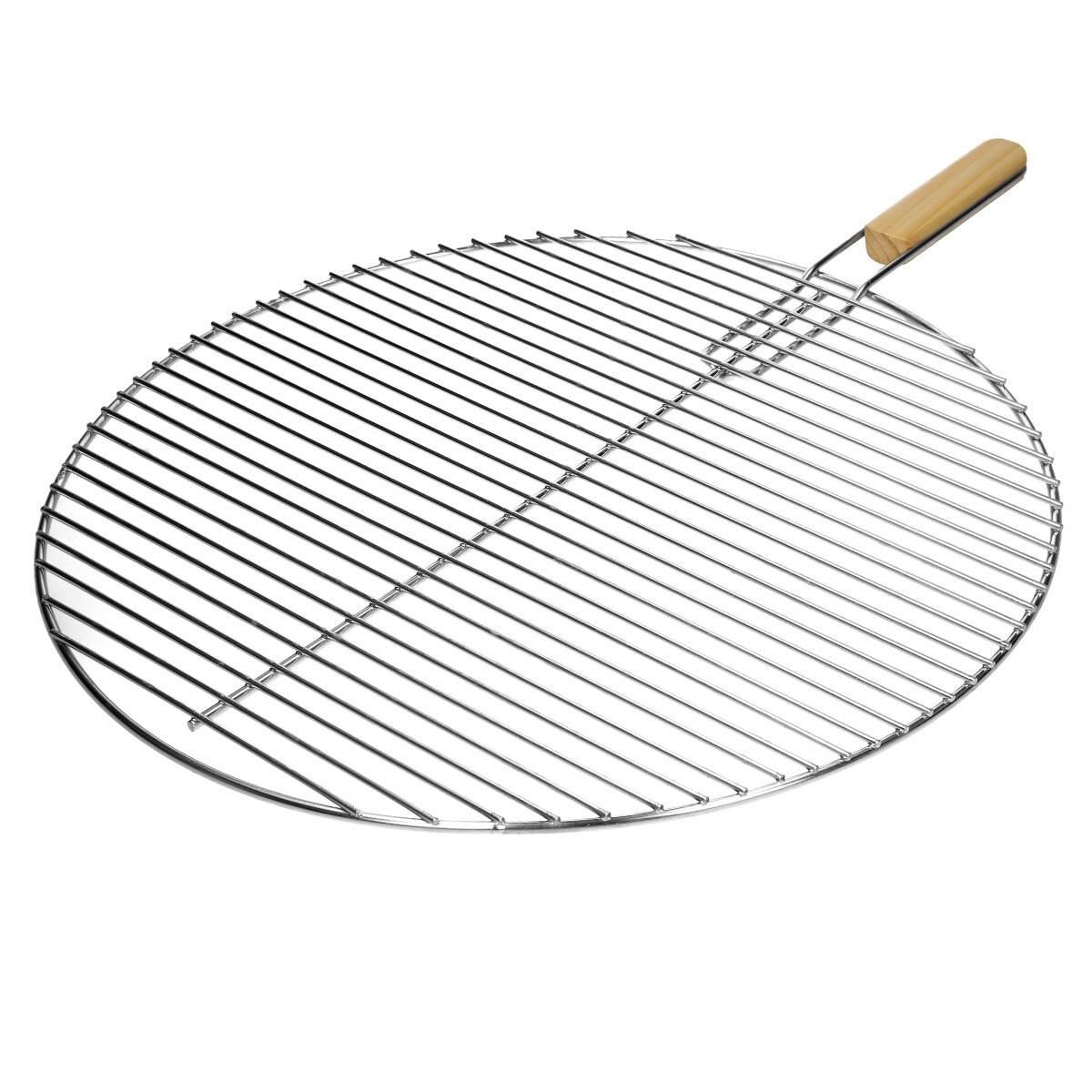ECD Germany Grillrost Edelstahl Ø 54,5 cm – Runder Grillrost mit Griff, rostfrei, für Kugelgrill, Grillkamin, Gasgrill & Feuerschalen, robustes