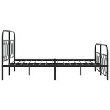 thumbnail of vidaXL Bedframe met hoofd- en voeteneinde metaal zwart 150x200 cm