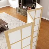 thumbnail of HOMCOM biombo de 4 paneles plegable, separador de ambientes con marco de madera, 160x170 cm, para dormitorio, oficina, salón, natural