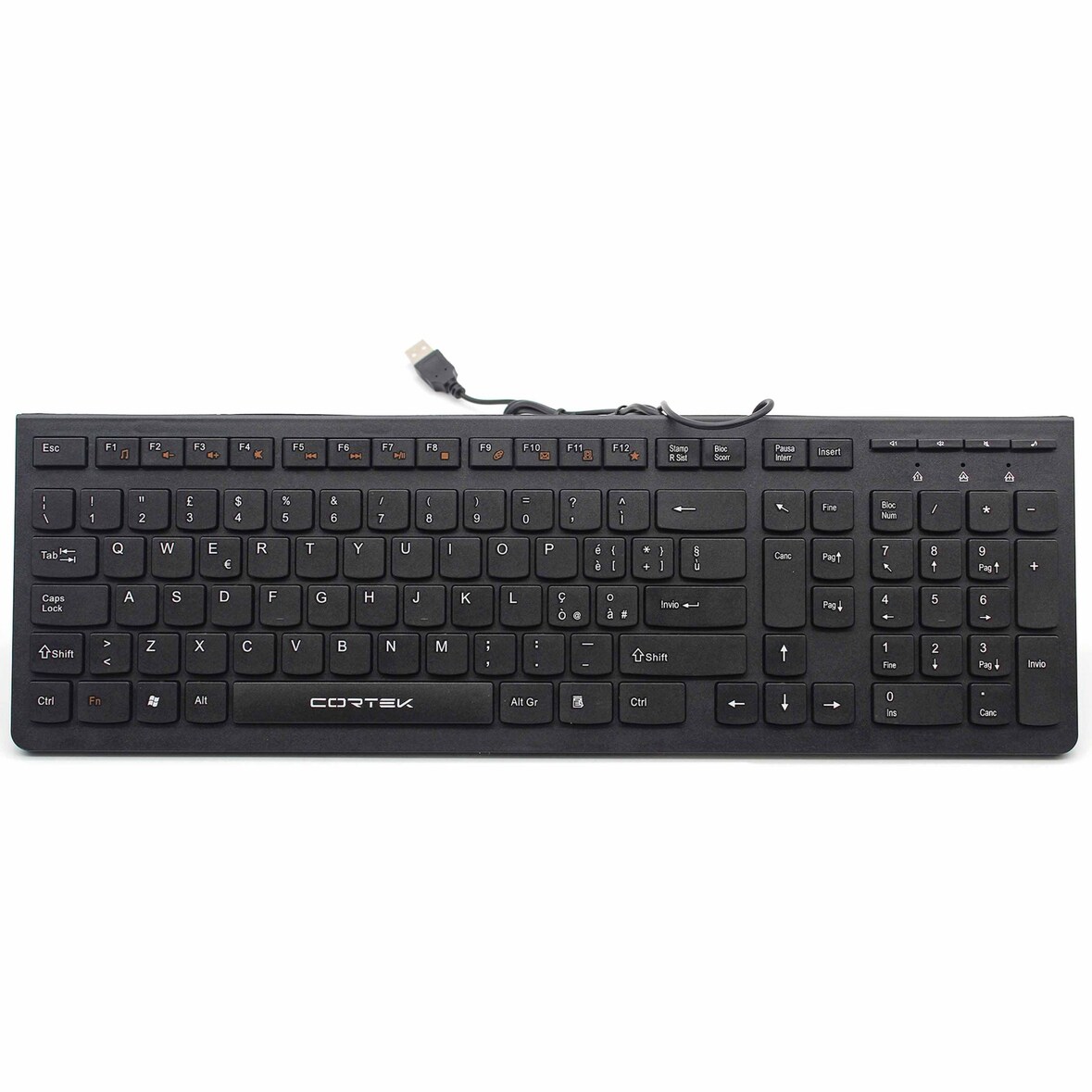 Tastiera Cablata Usb Con Filo Da Scrivania Sottile Slim Ufficio Economica Pc