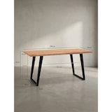 thumbnail of Konferenztisch Massivholz XXL | 200x100 cm Akazie mit U-Form Beinen | Goldbraun-Schwarz | für 8-10 Personen | Atoll Kollektion | Kadima Design