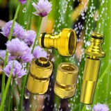 thumbnail of Gartenschlauch System Anschluss-Set 3/4 Zoll Messing Sprühdüse Grundausstattung