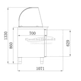 thumbnail of Table réfrigérée avec verre 2 portes - Combisteel