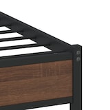 thumbnail of vidaXL Metallbett ohne Matratze Braun Eichen-Optik 120x190 cm
