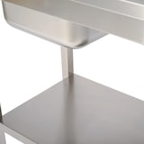 thumbnail of Romux® Évier en Acier Inoxydable avec 1 Cuve et Égouttoir à Droite 1400x700x850 mm Démontable | Évier Industriel | Plonge Inox Professionnelle