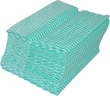 thumbnail of Grüne Welle, Universaltücher mit Textilcharakter, grün-weiß, 55 % Viskose, 45 % Polyester, ca. 25x34 cm, 50 Tücher