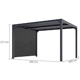 thumbnail of HABRITA pergola bioclimatique 10.8m² gris anthracite per3630rbi