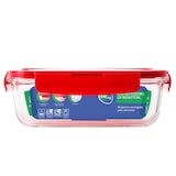 thumbnail of Benetton - Set di 3 bottiglie rettangolari ermetiche da 1180 ml/840 ml/690 ml in borosilicato arcobaleno