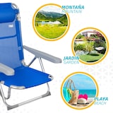 thumbnail of Silla playera alta multiposición azul Aktive