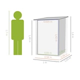 thumbnail of Cobertizo de jardín 0,92 m² 100x103x160 cm caseta de jardín metálica con 1 puerta y cerradura para almacenamiento de herramientas verde