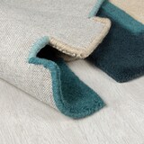 thumbnail of Handgetufteter Wollteppich `Thames Eva` - Geometrisch & Modern. Farbe: Türkis, 60x230 cm | Kadima Design