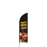 thumbnail of Drapeau oriflamme Poulets rôtis à emporter - 2m40 l Drapeau Publicitaire