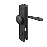 thumbnail of Antik Grauer Schutzbeschlag Türbeschlag Stahleinlage Knopf / Drücker DIN 8/72