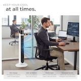 thumbnail of tectake torenventilator arktis met 3 modi 3 standen 90 graden zwenkfunctie wit 32x93cm modern design