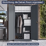thumbnail of Mehrzweckschrank Metall abschließbar REKL Metallschrank | Schließfachschrank Putzmittelschrank Besenschrank Vorratsschrank, 185x90x45cm Anthrazit