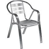 thumbnail of poltrona impilabile in alluminio con doppio tubo colore Grigio
