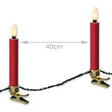 thumbnail of Weihnachtskerzen Lichterkette Weihnachtsbaum 20 Baumkerzen 9,5m Außen