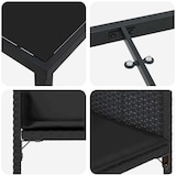 thumbnail of vidaXL 5-teiliges Gartenset mit Kissen in Schwarz aus Poly Rattan