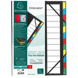 thumbnail of Exacompta 55341E 6x Ordnungsmappe mit festem Deckel 3mm, Gummizug und dehnbarem Faltenrücken, 12 Fächer, Ordonator, für Format DIN A4 - Schwarz