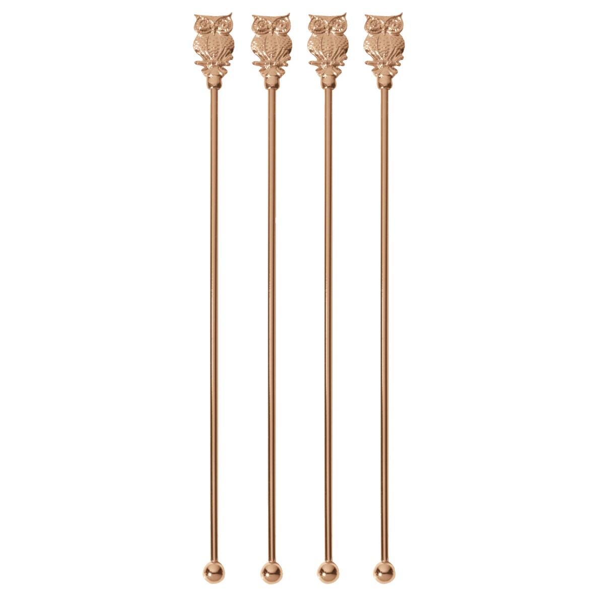 Palette Cocktail Gufo Cm 20 Conf 4 Pz, Inox, Rame