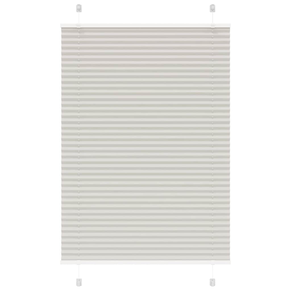 vidaXL Plissee Hellgrau 100x150 cm Stoffbreite 99,4 cm Polyester