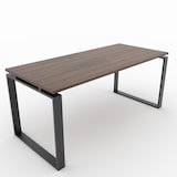 thumbnail of Oficit. Mesa de oficina y hogar. Estructura Marco Cerrado negro, con tablero nogal. Fabricado en España. Medidas: 140x80cm (largo x ancho)