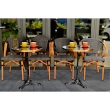 thumbnail of SIT Möbel Bistrotafel rond | zwart marmeren blad | messing lijst | zwart gietijzeren frame | B 57 x D 57 x H 71 cm | 09997-11 | Serie THIS & THAT