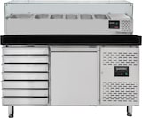 thumbnail of vaiotec Pizzakühltisch / 1-türig & 7 Schubladen "schwarz" inkl. Kühlaufsatz GN1/3, 1510 x 800 mm