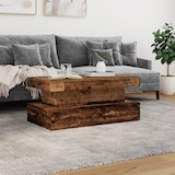 thumbnail of Table basse avec lumières LED vieux bois 90x50x40 cm Modèle Unique