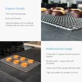 thumbnail of Intirilife Abkühlgitter Backrost aus Edelstahl in Silber mit 42 x 29.5 cm Größe - Kuchen Abkühl Backgitter