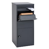 thumbnail of Caixa de encomendas HWC-G80, caixa de encomendas Caixa de correio em pé Caixa de correio tamanho L ~ antracite galvanizado
