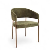 thumbnail of Poltrona da interno CAPRI - Tessuto verde - Gambe in rame