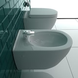thumbnail of Spülrandloses Hänge-WC & Bidet mit Überlauf & Quick-Release D-Form WC-Sitz mit Absenkautomatik & inkl. Befestigungsmaterial | Komplett-Set |