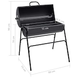 thumbnail of Barbecue A Barile 2 Griglie Di Cottura Nero 80x95x90 Cm Acciaio