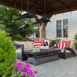 thumbnail of Relaxdays Vogelschreck, 3er Set, zum Aufhängen, fliegende Kunststoff Krähe, zur Vogelabwehr, Garten & Balkon, schwarz