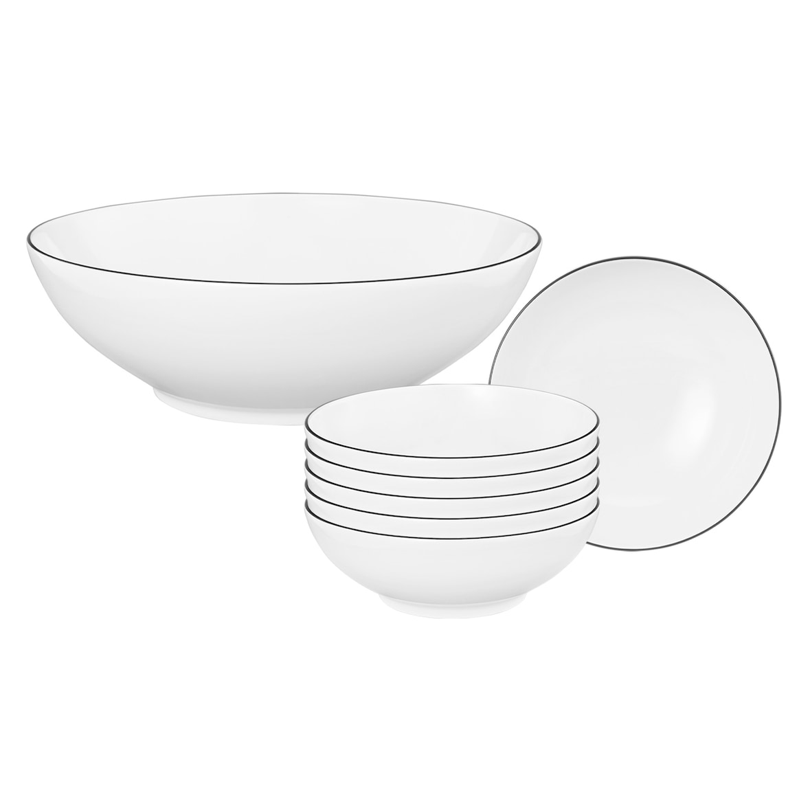 Seltmann Weiden Lido Black Line Schüssel-Set 7-teilig