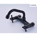 thumbnail of JULIAN | Retro Mischbatterie Wandmontage Armatur Schwarz | Küche Bad Vintage Wasserhahn Wand altmodisch Edelstahl - Gastronomie 360° drehbar