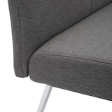 thumbnail of Sitzbank HWC-G55, Esszimmerbank Bank, Stoff/Textil Edelstahl gebürstet ~ grau-braun 160cm
