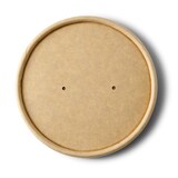 thumbnail of BIOZOYG Pappdeckel Suppenbecher 500 Stück Ø 90 mm Braun  Suppenterrine mit Deckel Beschichtet Einweg  Kartondeckel Membrandeckel mit Luftlöchern