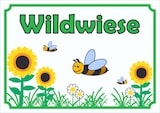 thumbnail of Schild Wildwiese waagerecht A6 Rückseite selbstklebend