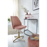 thumbnail of FineBuy Drehstuhl Rosa Samt Drehbar Schreibtischstuhl Modern Schalenstuhl Home Office