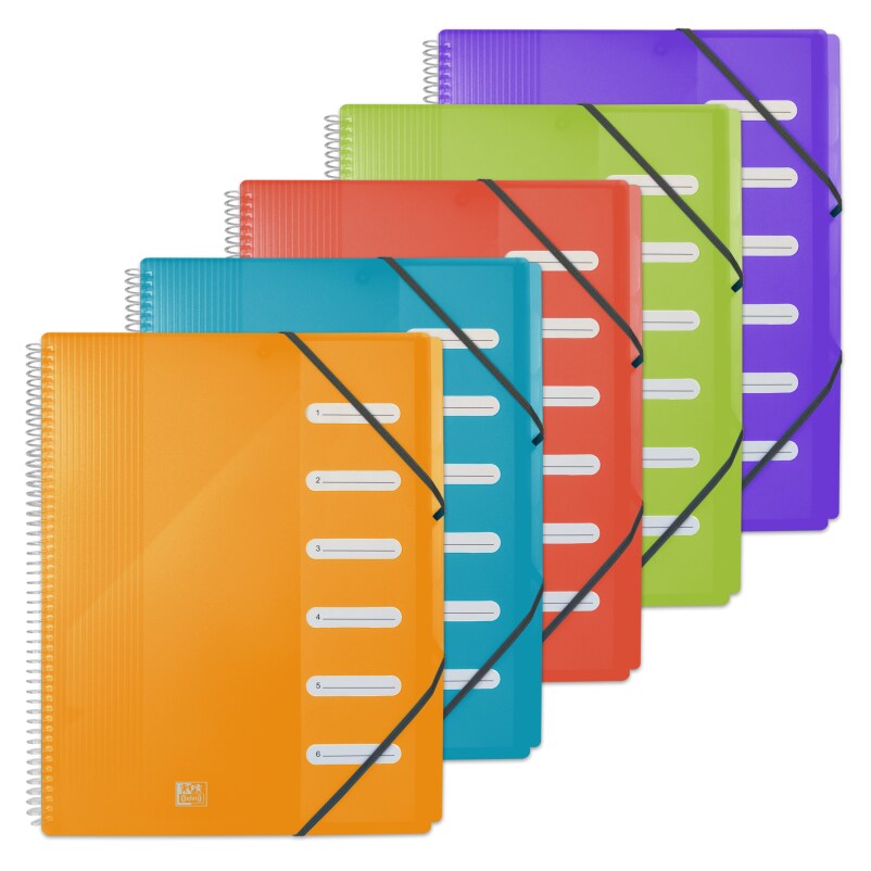 Lot de 5 Trieur Keep'In A4 6 positions 1-6, en polypro coloris coloris assortis (5)