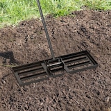 thumbnail of COSTWAY Metalen gazon nivellerende rake, gazon rake met ergonomische handvat, nivellerende zand bodem